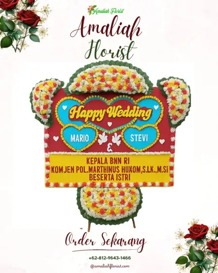 Papan Bunga Pernikahan Sidaresmi